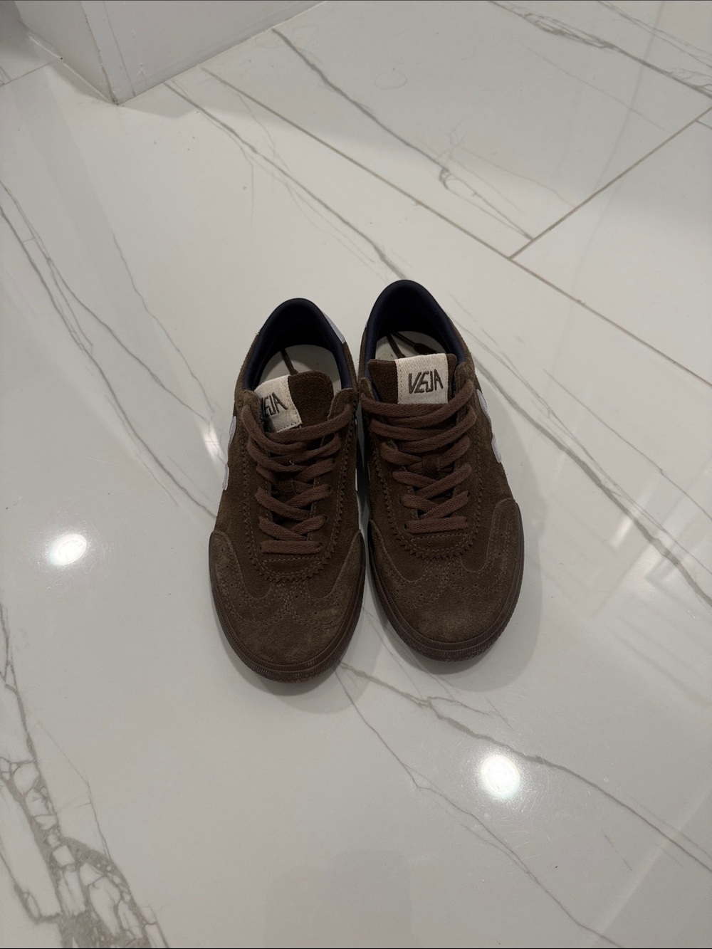 Veja Brown Suede Women's Low-Top Sneakers